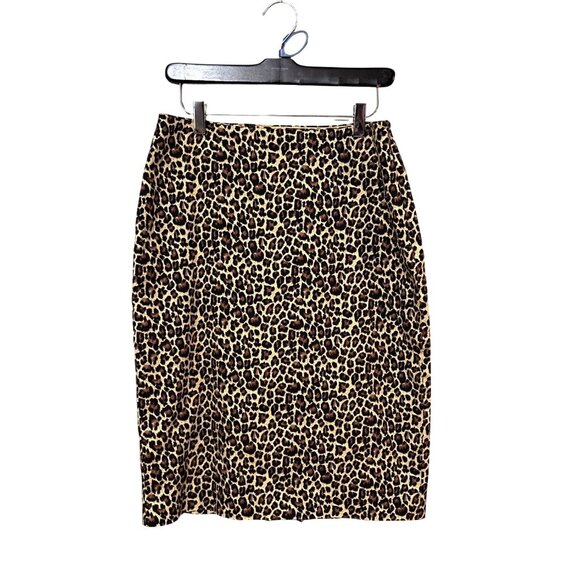 Cato Dresses & Skirts - Cato Womens Leopard Print Pencil Skirt Size 6 office chic date-night staple fall